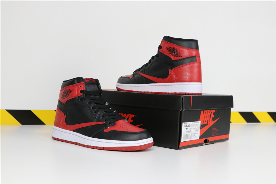 X Air Jordan 1 Black Red Shoes - Click Image to Close